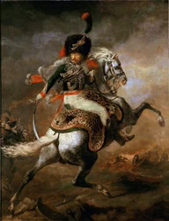 En offiser for Imperial Horse Guards Charging